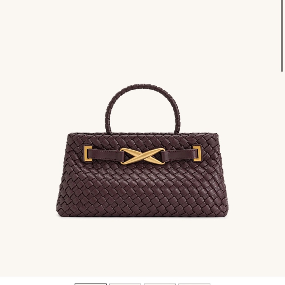 JW PEI Elora Woven Tote Bag - Deep Burgundy